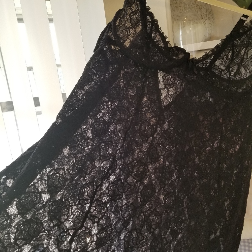 Lace Black Babydoll With Ruffle